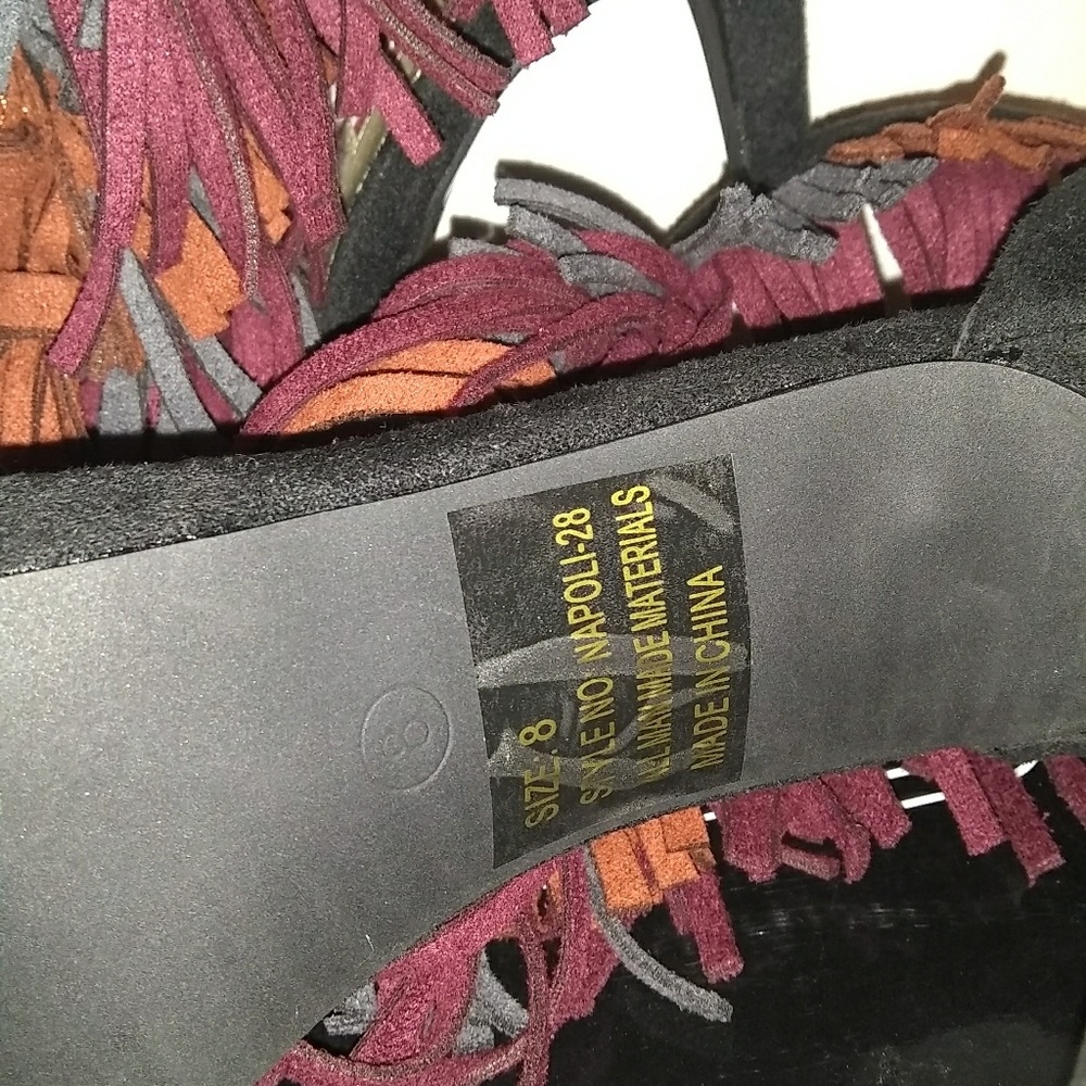 C Label High Heeled Fringe Shoes - Picture 3 of 5
